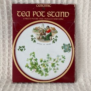 Vintage Souvenir From Ireland Teapot Stand/Wallhanging/Trivet/Tile